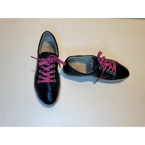 Ecco Shoes Ecco Street Premiere Spikeless Leather Black Pink Golf